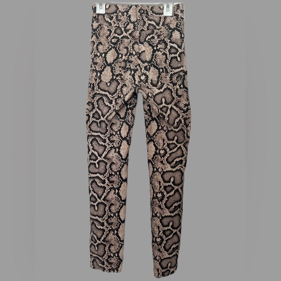 Zara Trafaluc Brown Snake Print High Waist Womens Skinny Jeans Sz 2 - Picture 3 of 4